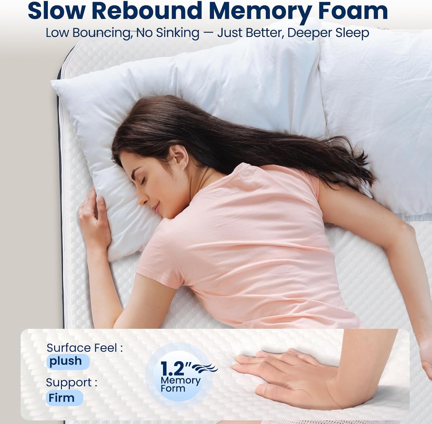 KINGJERRY Twin XL Air Mattress with Built-in Pump, 18" Raised Foam Topper Inflatable Mattress, 80" Length, Washable Silk-Feel Cover, 48Hr Leak-Proof, Supports 500lbs, 2 Min Fast Inflate for Home&Guest